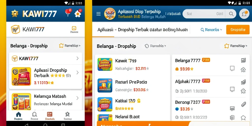 Antarmuka KAWI777 yang intuitif untuk pengalaman dropship.