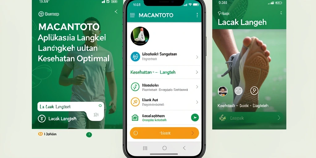 Screenshot antarmuka utama MACANTOTO menampilkan fungsi Lacak Langkah yang mudah digunakan.
