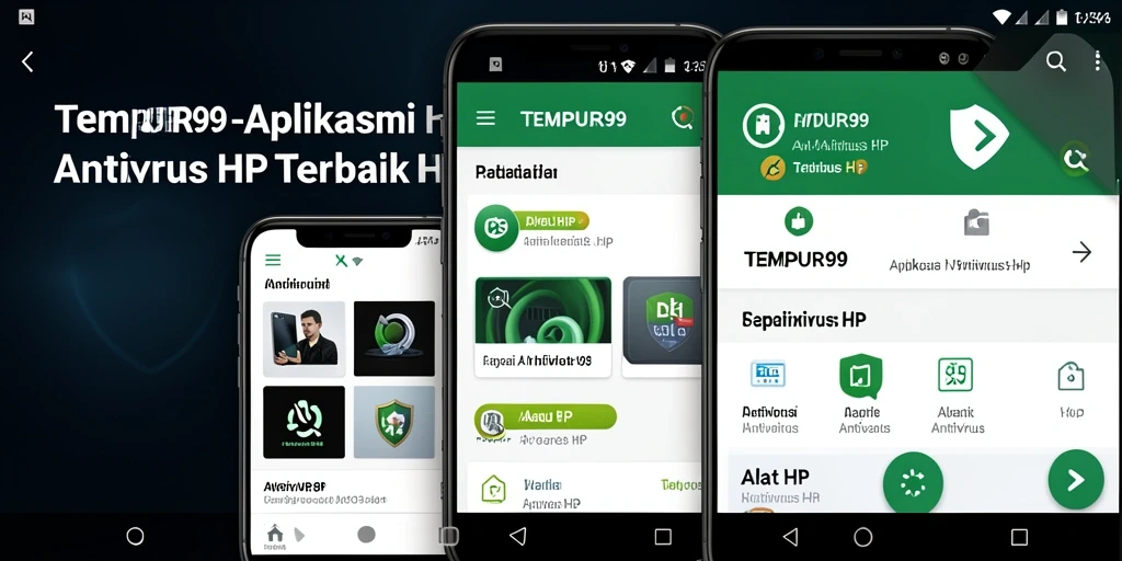 Tampilan antarmuka aplikasi TEMPUR99 dengan fungsi pemindaian antivirus yang intuitif.