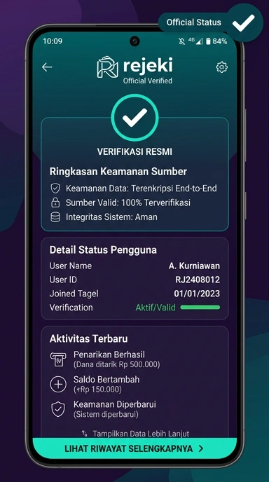 Kanal Resmi Aplikasi Rejeki untuk Android