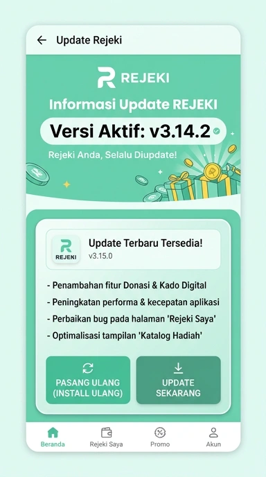 Riwayat Versi Aplikasi Rejeki untuk Android
